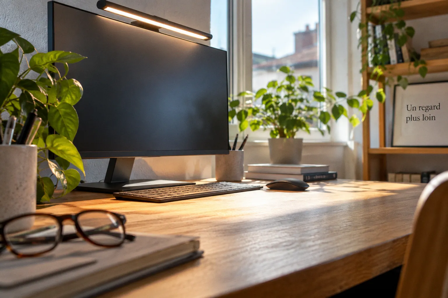 Barre d'écran ou lampe de bureau face à la fatigue visuelle